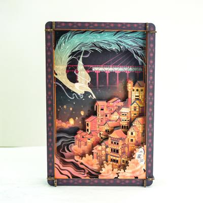 China Paperbord Sell Well New Type Cardboard Art Chinese Style Creative Gifts Dimensional Craft for sale