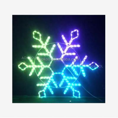 China New outdoor commercial use RGB Christmas pixel led snowflake lights for sale