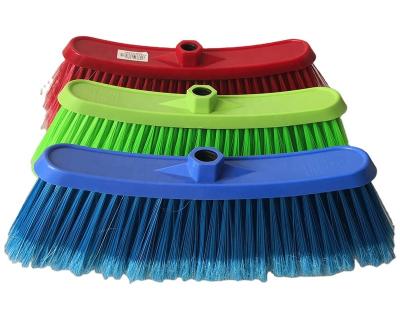 China #0001 Large Size Home, Large Hard Bristle Plastic Broom With Long Handle, Plastic Hard Bristle Broom For Indoor &Outdoor Use for sale