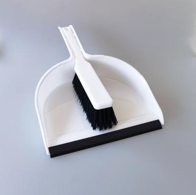 China Item No.0333 Sustainable White Plastic Hand Dustpan &brush Set, Plastic Brush With Dustpan Set For Household Cleaning for sale