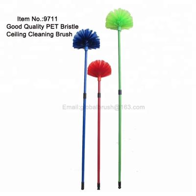 China Item#9711round Sustainable Ceiling Cleaning Brush With Telescopic Stick for sale