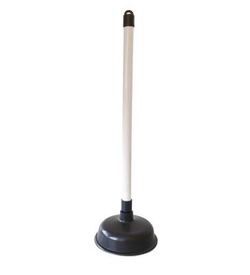 China Item NO.2218 Durable Black 6inch TPR Toilet Plunger With White PVC Handle , Plastic Handle Toilet Suction for sale