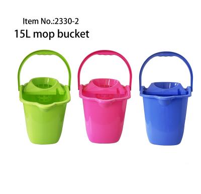 China Item No.2330N 15L Sustainable Plastic Handle, PP Wringer Mop Bucket for sale