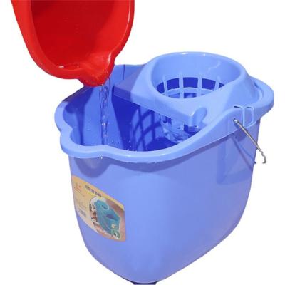 China HQ2330 color viable red with wheels for pp broom cleaning bucket for sale