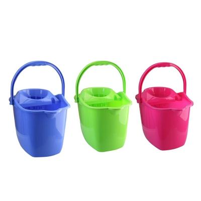 China HQ2330N 15L Sustainable Color PP Indoor Floor Mopping Bucket With Wheels for sale