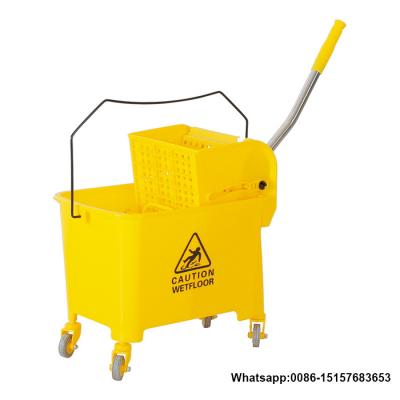 China HQ2334 Sustainable For Resturants Cleaning 60L Capacity Double Bucket Mop Trolley for sale