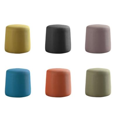 China Removable Cover Modern Fabric Colorful Fabric Stool Around Seat Ottoman Cover Pillow Sofa Chair Or Living Room Furniture for sale