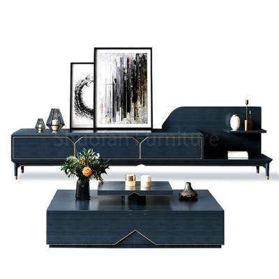 China (Other) adjustable modern luxury tea and TV table living room coffee table the TV cabinet that can store for sale