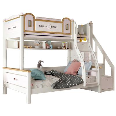 China 2022 New Design Modern Combination Double Bedroom Wooden Attic Bunk Bed Bedroom Furniture Set For Girls for sale