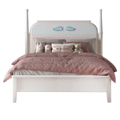 China Factory Wholesale OEM ODM Modern Design Kids Beds Wooden Kids Furniture Sets With Nightstan for sale