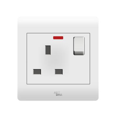 China Residential / General Purpose Customization Full House Flat Panel 13A BS Support Switched Socket With LED Indicator CB CE IEC GCC SASO for sale