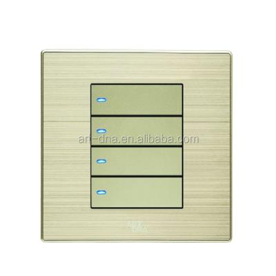 China House Build And Real Estate ARTDNA Simple Design Environmental Mode Switch Wall Switch 4Gang LED Great British Switch for sale