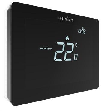 China Modern All Black Touch Screen Thermostat For Floor Heating System for sale