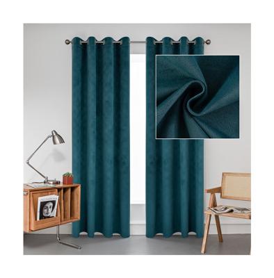 China Blackout Ready To Ship Shade Luxury Insulation Velvet Curtains Top Curtain Blackout For Home Office for sale