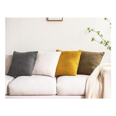 China 100%Polyester Warm Fluffy Pillow Cases Super Soft Throw Sublimation PORTABLE Cushion Covers Decorative for sale