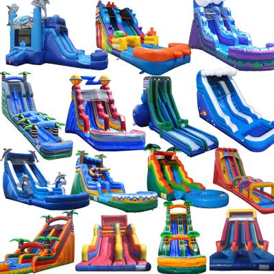 China Eco-friendly Commercial Water Release Party Jumpers Bouncers Castle Inflatable Slides For Sale for sale