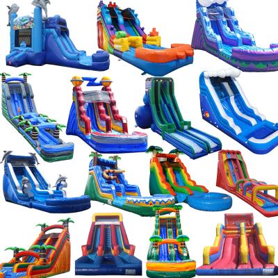 China Duaal Wateer Eco-friendly Adult Water Commercial Bouncer Bounce Inflatable Slides For Sale for sale