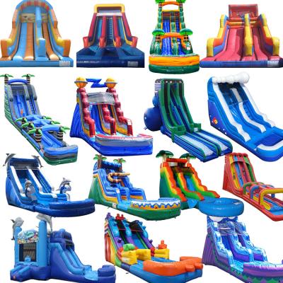 China Eco-friendly Swimming Pool Above Ground 26ft Long Water Winter Inflatable Combo Slides For Sale for sale