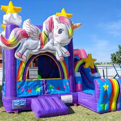 China Eco-friendly Commercial Cheap Pastel Umping Small Castle Inflatable Deflator Bouncy Bounce House For Party for sale