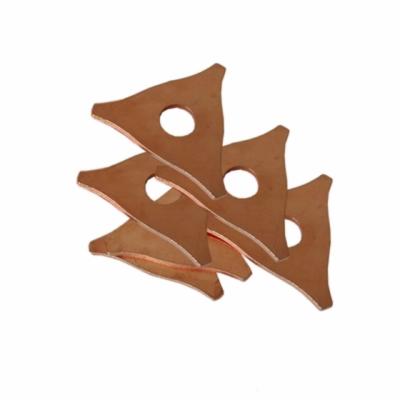 China Sheet metal repair and forming mesonmachineweldinggaskettriangularkeyshapedOT sheetcircularspotweldingcopperplatedgasketpullring AOU1 for sale