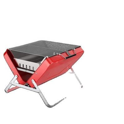 China Custom Easy Assemble Folding Charcoal Mini Bbq Grill For Camping BBQ Grill Towel Style Outdoor Portable BBQ Grill GWB-001 for sale