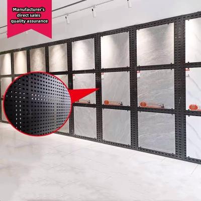 China CMP-01 Customized Metal Panel Ceramic Tile Panel Metal Hole Panel Display Rack Hole Punch Hanging Display Rack for sale