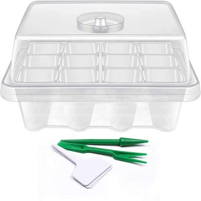 China High Quality Hydroponic Plastic Clear Transparent Seedling Tray Box Pot Seed Planter Kits For Home Vertical Growing Systems for sale