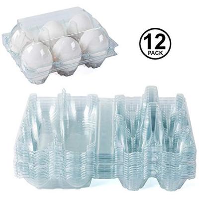 China Hot Sale Disposable PET PVC Recyclable Blister Plastic Egg Container Clamshell Box Packaging For Eggs for sale