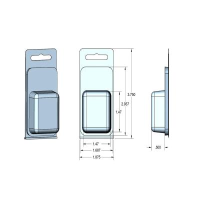 China Single Faced Customized Clear Clamshell Packing Box For Hanging Small Clam Shell for sale