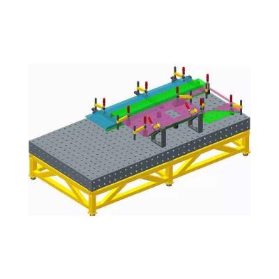 China High Quality Casting Weld 3d Table With Fixture Ht300 D28 D16 1200*2400*200mm for sale