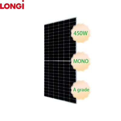 China 25A Longi Hot Promotional Mono High Efficiency 182mm Mono Cells 400W 425W 450W 500W 550W Solar Panel for sale