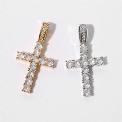 China 2021 Hiphop Miami Fashion Zircon Hip Hop Jewelry Cross Pendant For Men And Women for sale