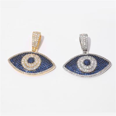 China Hiphop Personalized Fashion Charm Zircon Eyes Hip Hop Jewelry Pendant for sale