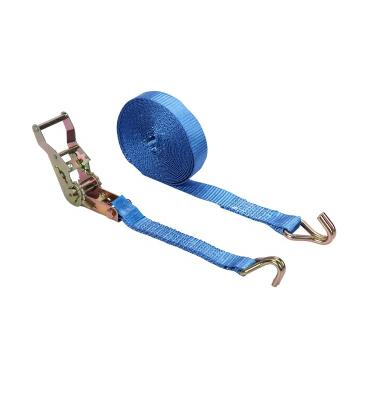 China Netting Cargo Lashing Strap 100% Polyester Ratchet Buckle Tie Down Tie Down Cargo Lashing Strap Belt for sale