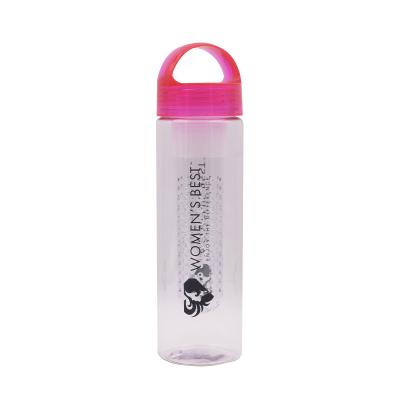 China Bpa Free Plastic Sport Tritan Fruit Infuser 760ml Viable Hot Selling Drinking Water Bottle With Tube Filter Inside for sale