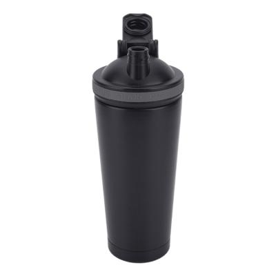 China Viable China Made Integrated Detachable Plastic Protein Shaker Stainless Steel Shaker Bottle Blender Filter for sale