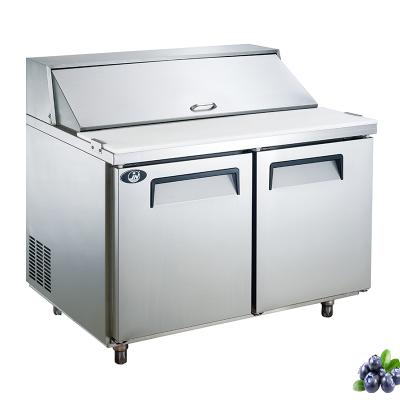 China Single-temperature Stainless Steel Salad Counter Sandwich Table Kitchen Fridge Pre Fridge for sale