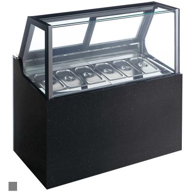 China European Gelato Ice Cream Display Single-temperature Style GN 1/3 Freezing Showcase for sale