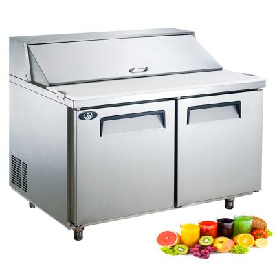 China Single-temperature restaurant refrigerator salad bar buffet vegetable salad counter display for sale