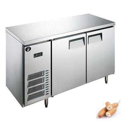 China Cooler Single-temperature 2 door undercounter front entry workbench refrigerator for sale