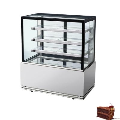 China Square Cake Showcase Fridge Bakery Display Single-temperature Shape Chiller Cabinet for sale