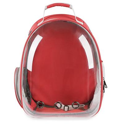 China Panoramic Breathable Cat Shoulder Bag Pet Bag New Fashion Transparent Bag Side Door Cat Backpack for sale