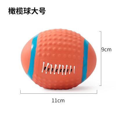 China Stocked Dog Latex Clanging Toy Molars Rugby Training Pet Bite-Resistant Supplies for sale