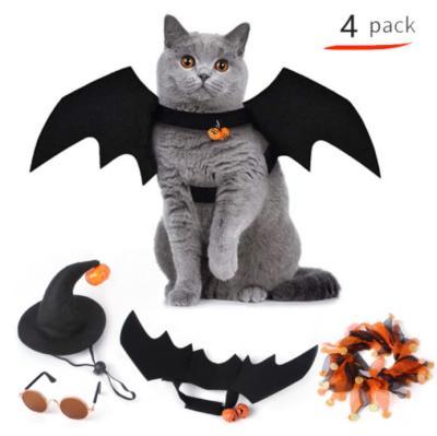 China Stocked Funny Pumpkin Dog Triangle Scarf Halloween Costume Cat Hat Hat Headwear Set for sale