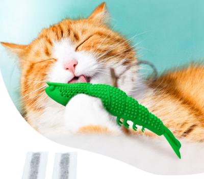 China Stocked Mint Cat Toothbrushcat Toothbrush Cat Molar Stick Shrimp Toy Cat Supplies for sale