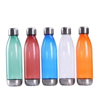 China Custom clear cheap reusable drinking bottle 750ML cola shape bpa free plastic water bottle sustainable for sale