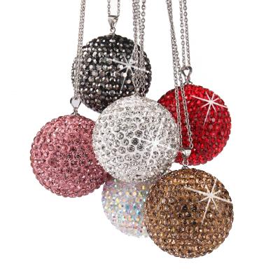 China Universal Luxury Car Interior Decoration Car Diamond Drill Ball Crystal Ornaments For Car Hanging Pendant for sale