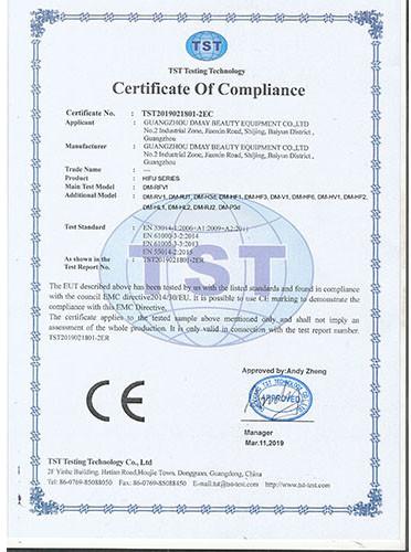 CE - Guangzhou DMay Beauty Equipment Co.,ltd