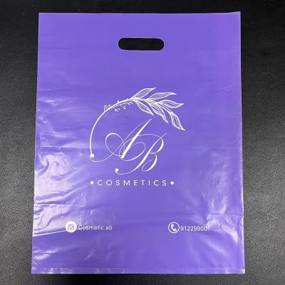 China Microwaveable Custom Logo Printed Biodegradable Die Cut Shopping Bag For Packing Clothes for sale