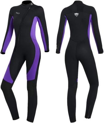 China Full 2.5mm 3mm Long Sleeve Wetsuit Adult Neoprene Neoprene Swimming Scuba Diving Wetsuit Snorkeling Back Zipper for sale